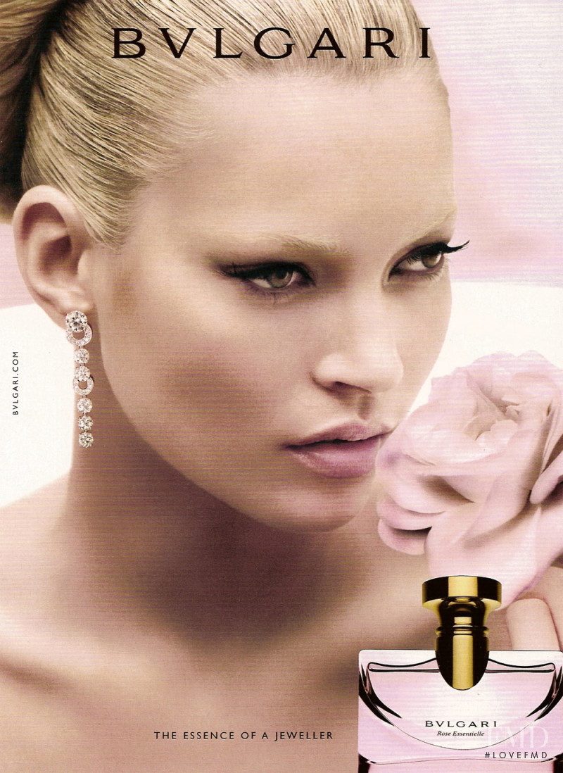 Kate Moss featured in  the Bulgari Bulgari Fragrance advertisement for Spring/Summer 2007