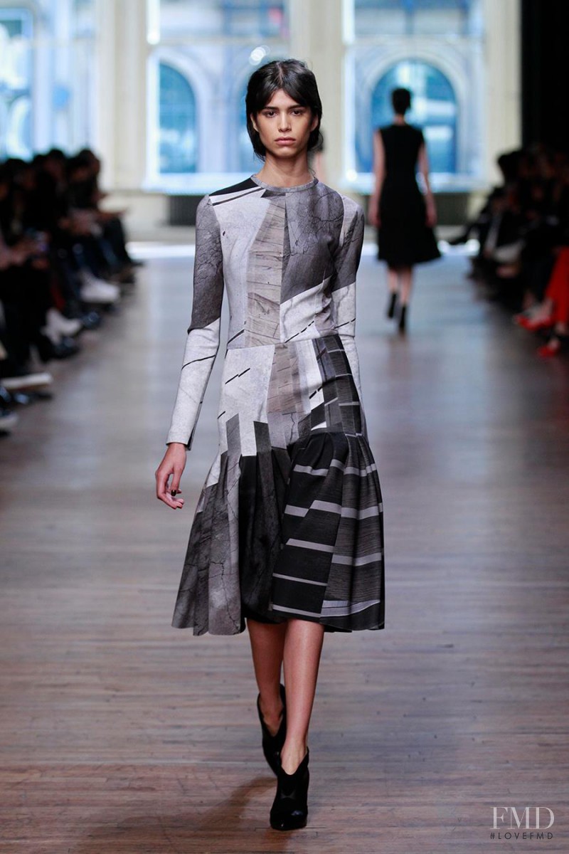 Mica Arganaraz featured in  the Yigal Azrouel fashion show for Autumn/Winter 2014