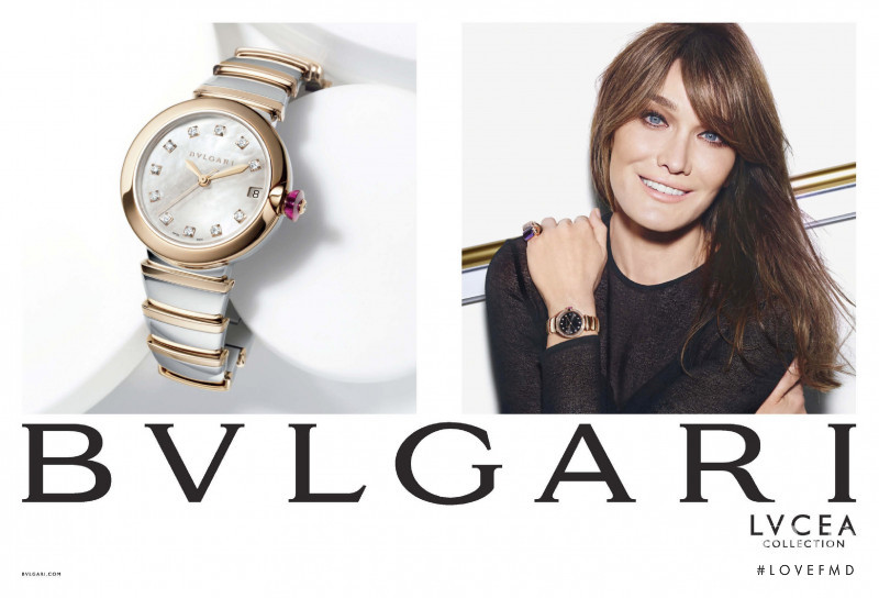 Carla Bruni featured in  the Bulgari Accessoires advertisement for Spring/Summer 2015