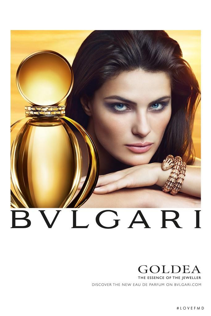 Isabeli Fontana featured in  the Bulgari Goldea Fragrance advertisement for Spring/Summer 2016