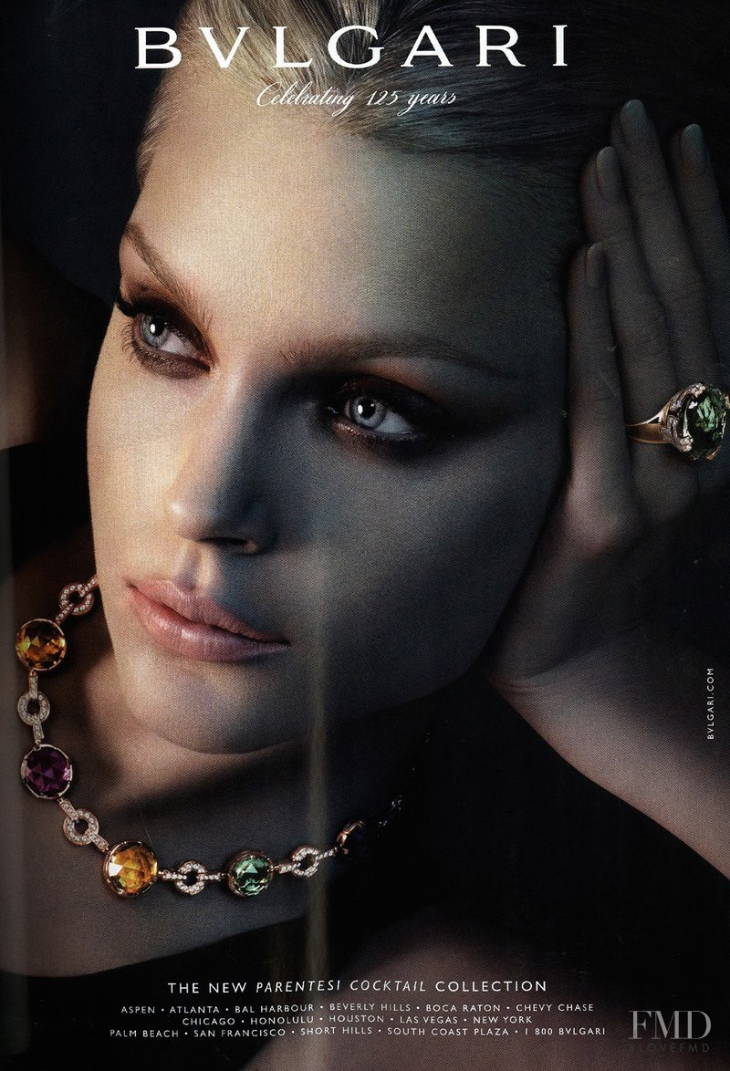 Jessica Stam featured in  the Bulgari advertisement for Autumn/Winter 2009