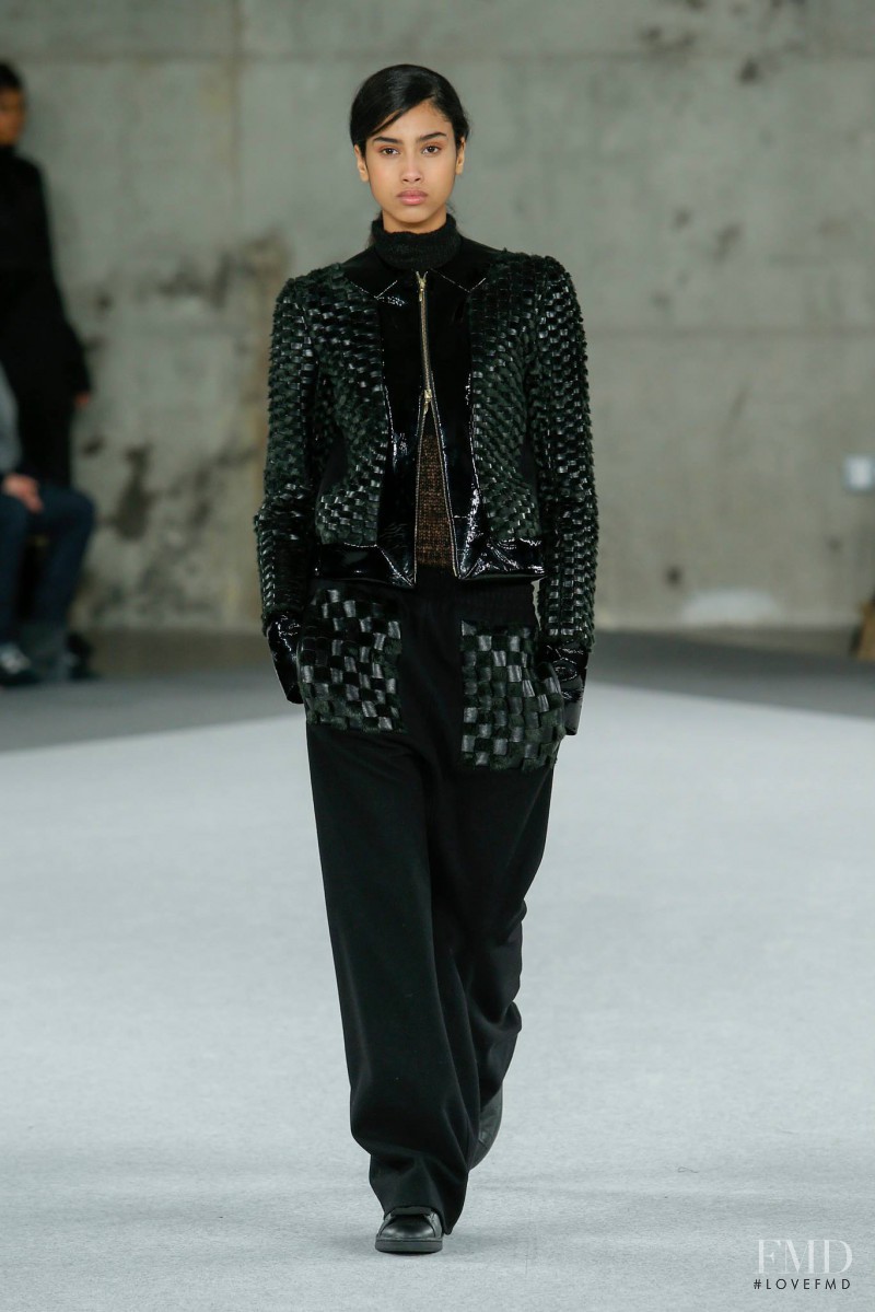 Imaan Hammam featured in  the EDUN fashion show for Autumn/Winter 2014