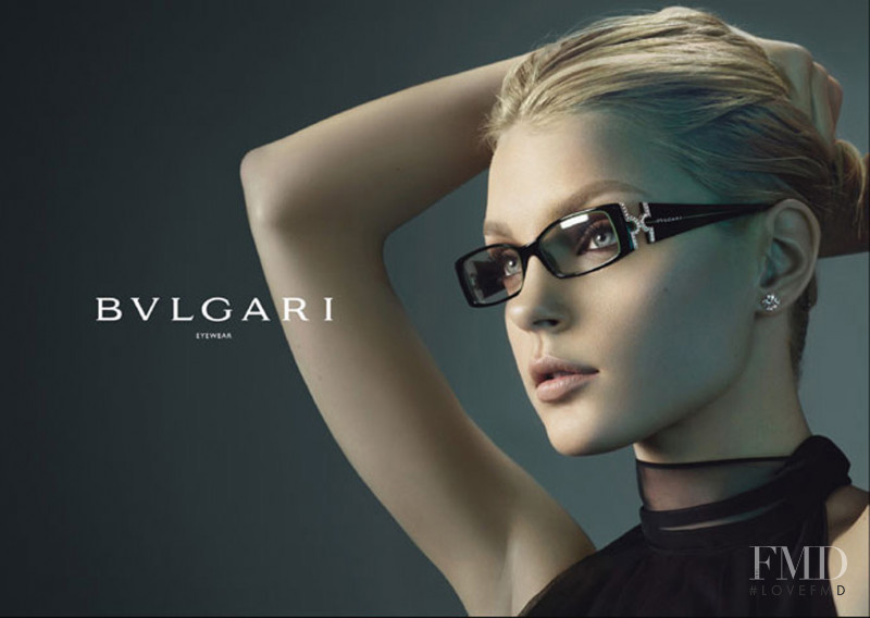 Jessica Stam featured in  the Bulgari Eyewear advertisement for Autumn/Winter 2006