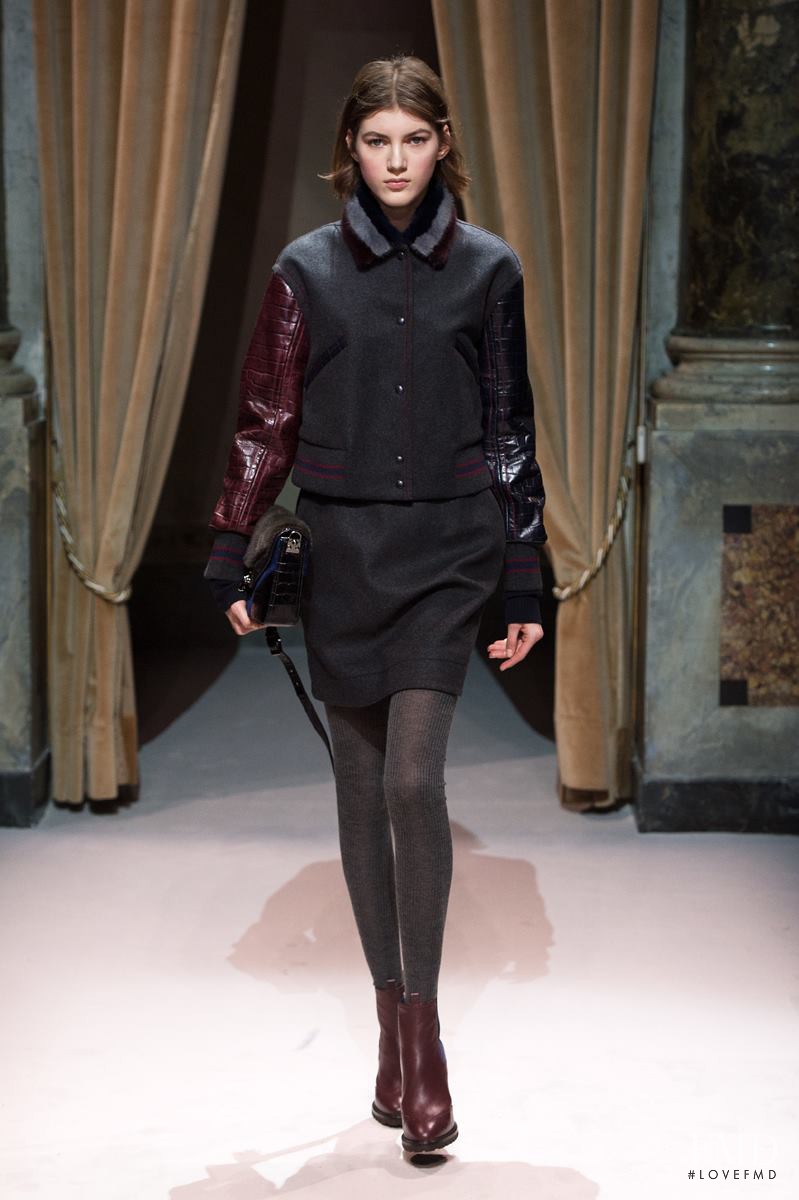 Valery Kaufman featured in  the Fay fashion show for Autumn/Winter 2014