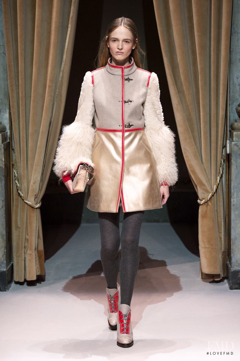 Jessica Bergs featured in  the Fay fashion show for Autumn/Winter 2014