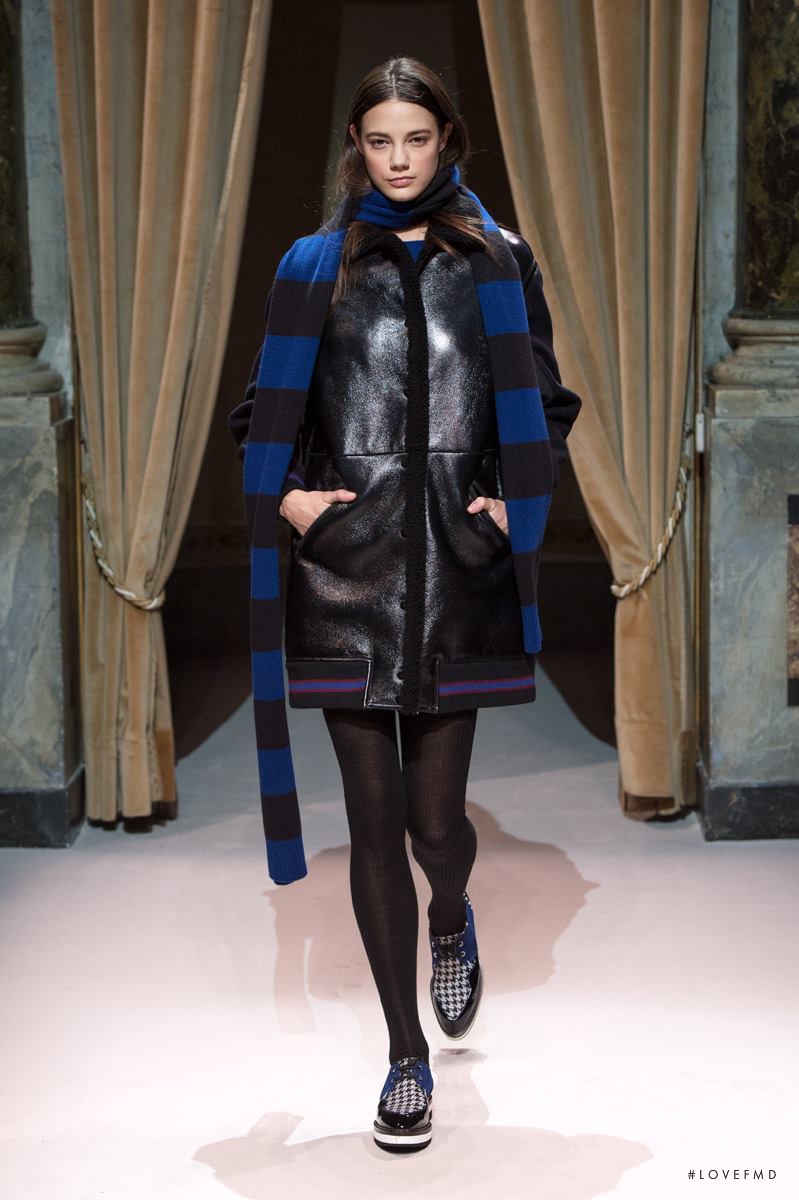 Anja Leuenberger featured in  the Fay fashion show for Autumn/Winter 2014