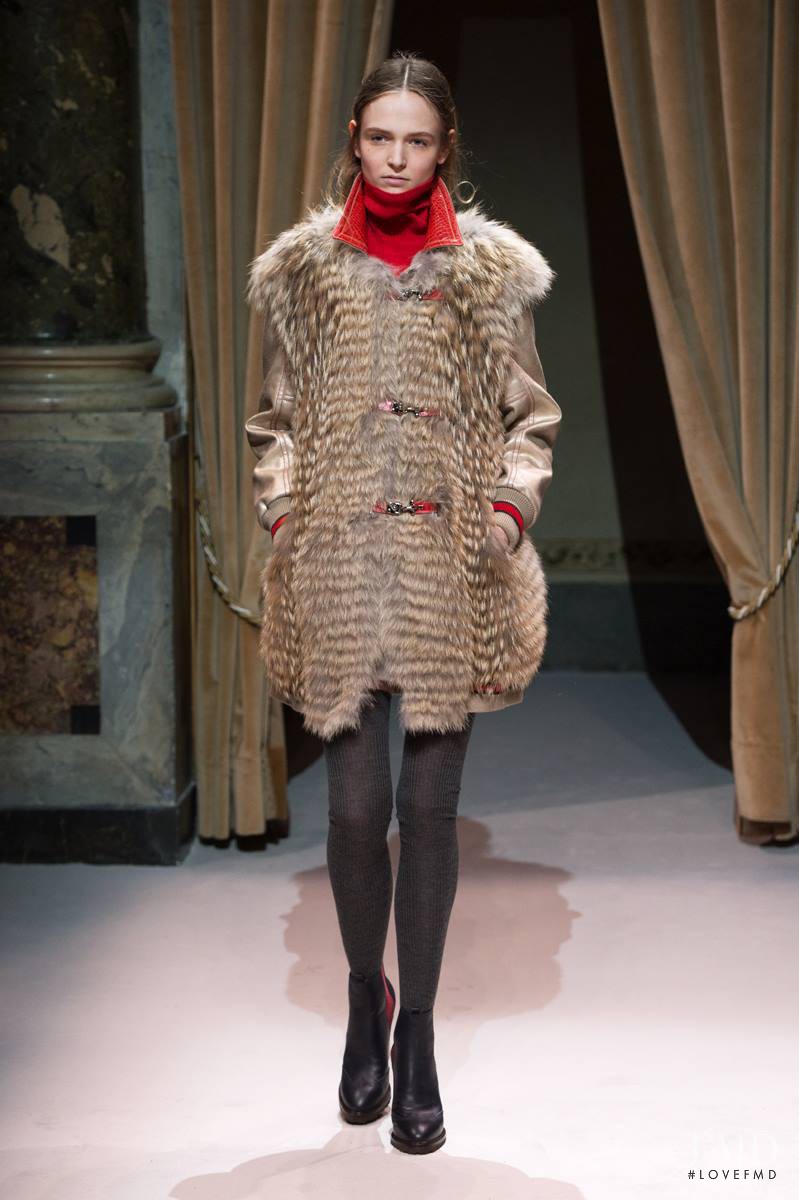 Jessica Bergs featured in  the Fay fashion show for Autumn/Winter 2014