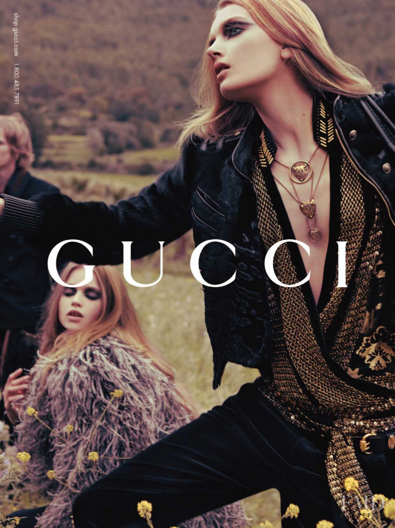 Abbey Lee Kershaw featured in  the Gucci advertisement for Autumn/Winter 2008