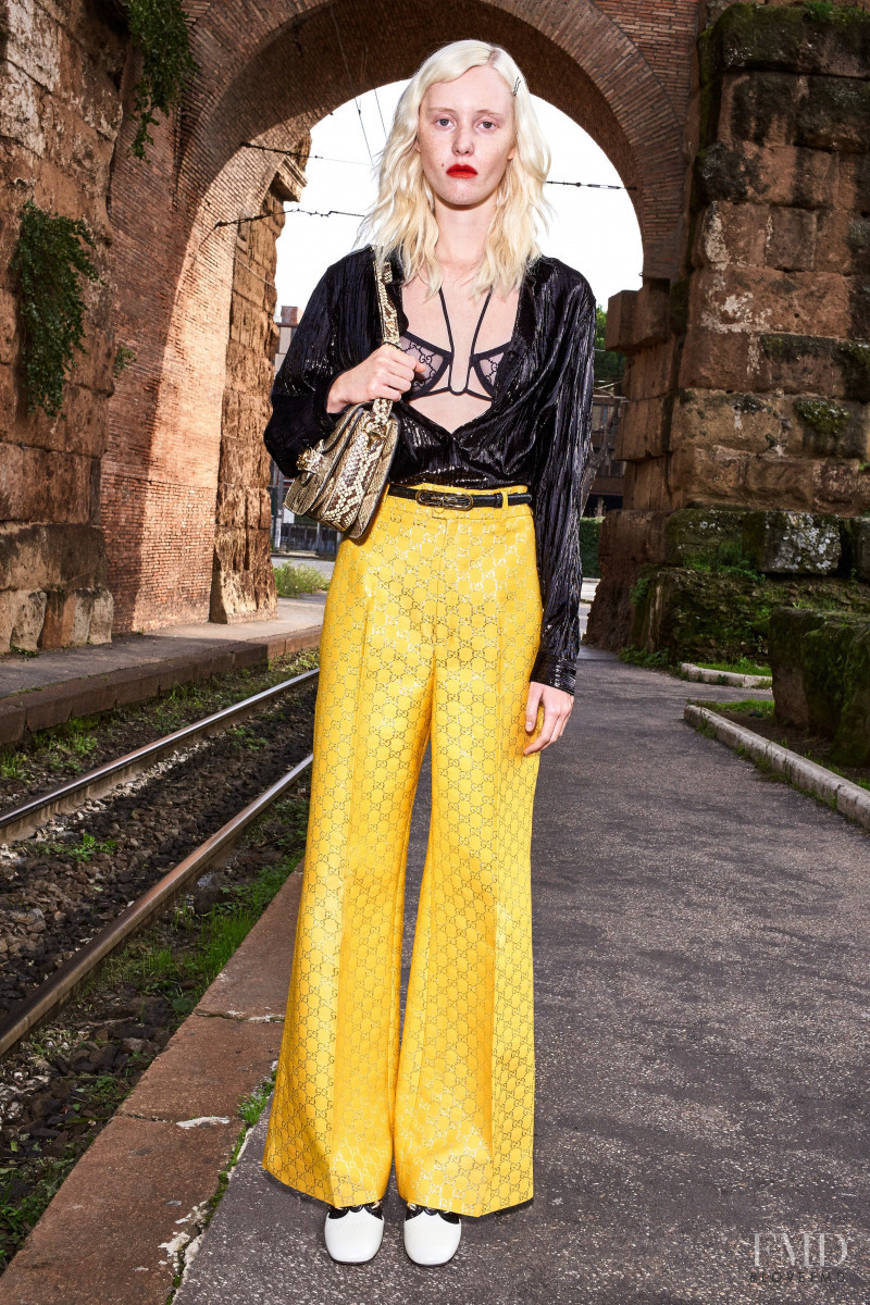 Elizaveta Romanova featured in  the Gucci lookbook for Pre-Fall 2020