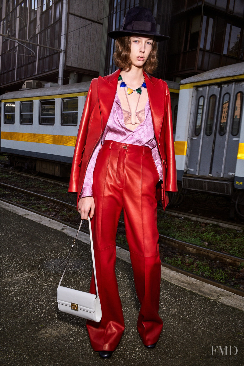 Katie Johnson featured in  the Gucci lookbook for Pre-Fall 2020