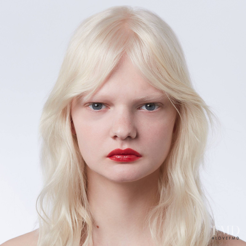 Unia Pakhomova featured in  the Gucci Beauty Satin Lipstick shades lookbook for Autumn/Winter 2019