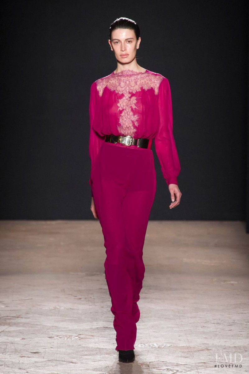 Sabrina Ioffreda featured in  the Francesco Scognamiglio fashion show for Autumn/Winter 2014