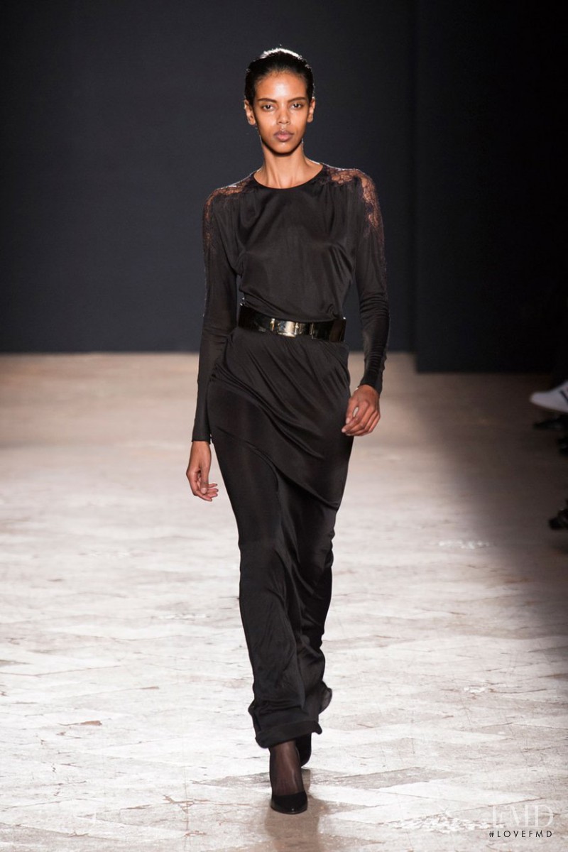 Grace Mahary featured in  the Francesco Scognamiglio fashion show for Autumn/Winter 2014