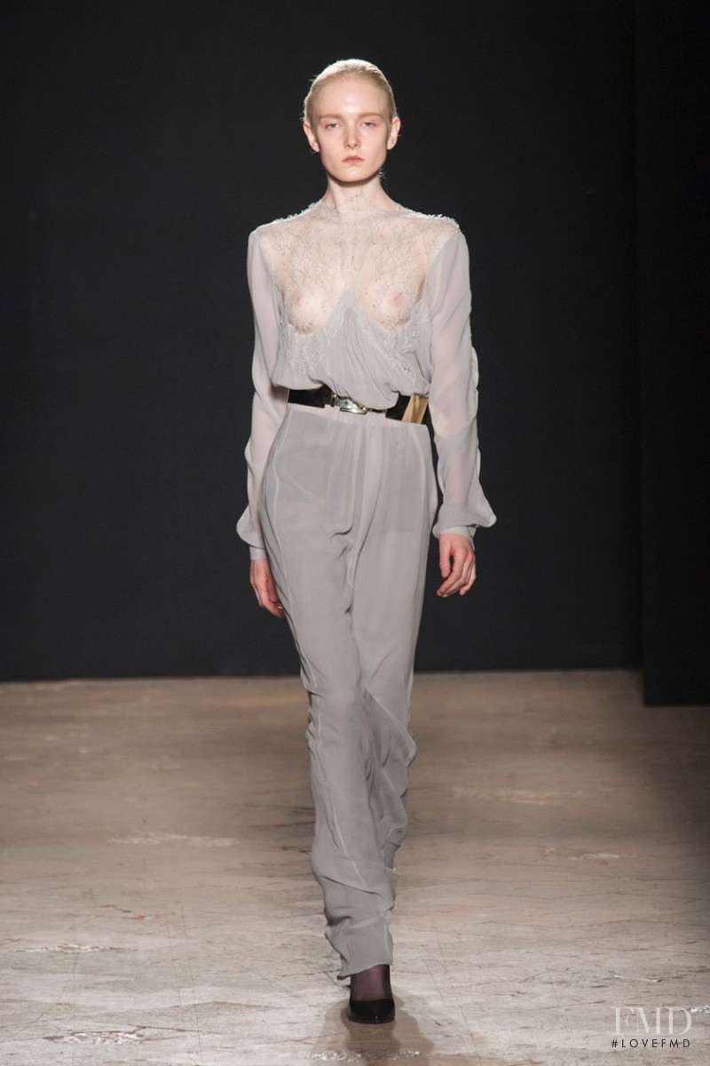 Maja Salamon featured in  the Francesco Scognamiglio fashion show for Autumn/Winter 2014