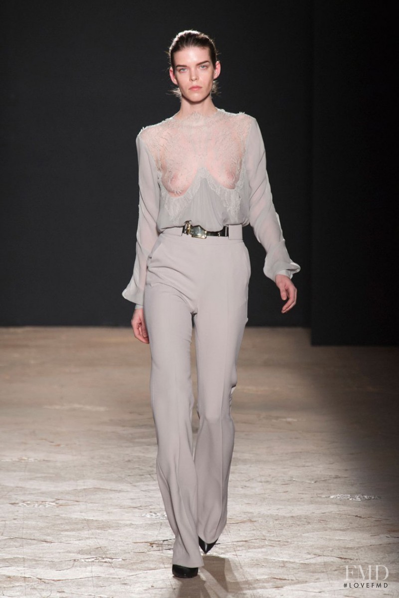 Meghan Collison featured in  the Francesco Scognamiglio fashion show for Autumn/Winter 2014