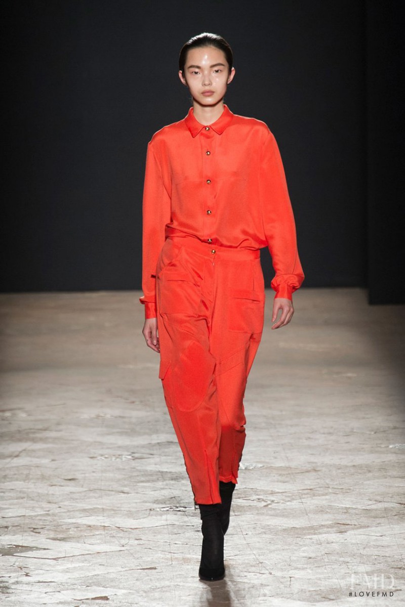 Xiao Wen Ju featured in  the Francesco Scognamiglio fashion show for Autumn/Winter 2014