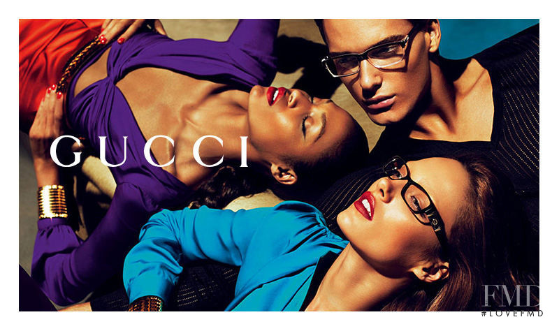 Joan Smalls featured in  the Gucci Eyewear advertisement for Spring/Summer 2011