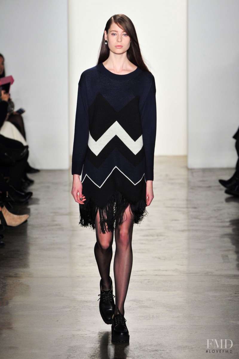 Alexandra Costin featured in  the Timo Weiland fashion show for Autumn/Winter 2014