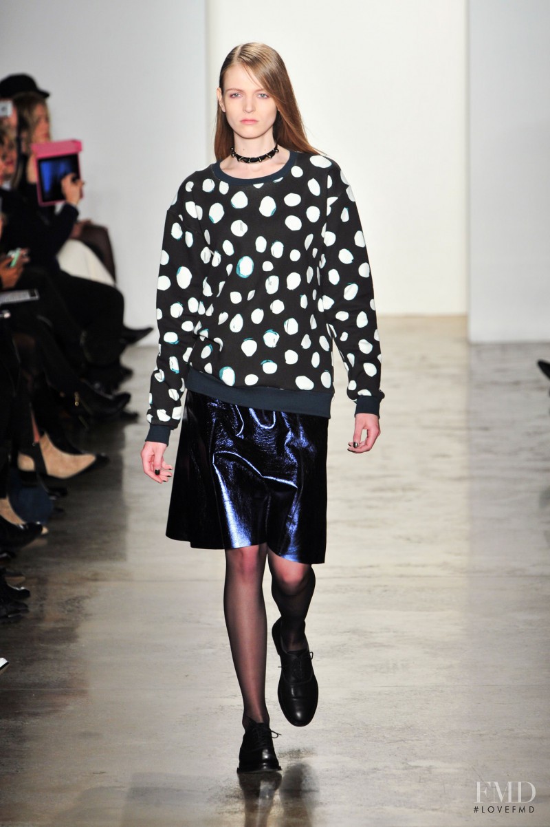 Jessica Bergs featured in  the Timo Weiland fashion show for Autumn/Winter 2014