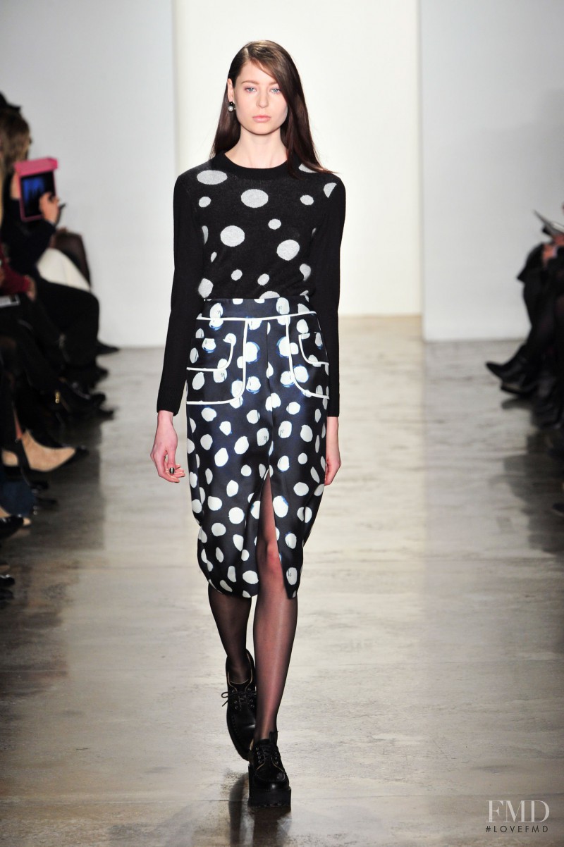 Alexandra Costin featured in  the Timo Weiland fashion show for Autumn/Winter 2014