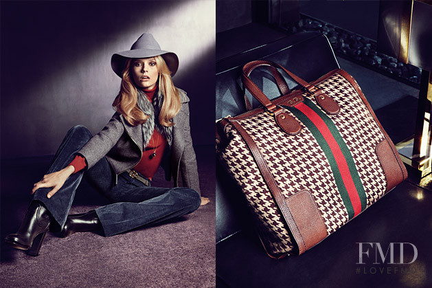 Martha Streck featured in  the Gucci catalogue for Autumn/Winter 2011