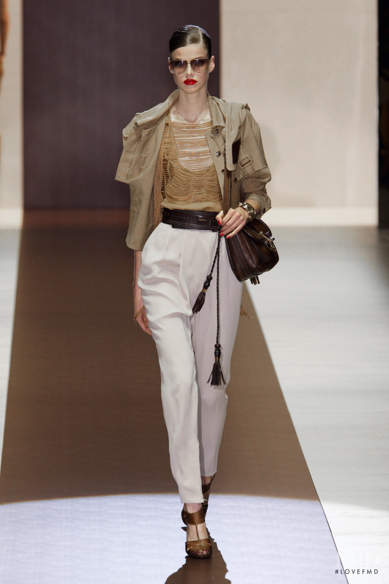 Julia Stegner featured in  the Gucci fashion show for Spring/Summer 2011