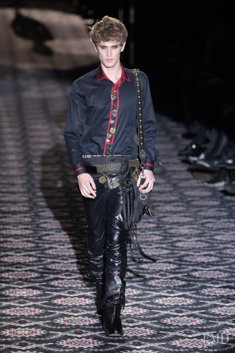 Mathias Lauridsen featured in  the Gucci fashion show for Autumn/Winter 2008