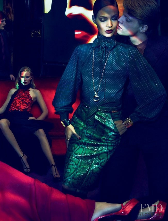 Emily Baker featured in  the Gucci advertisement for Autumn/Winter 2011