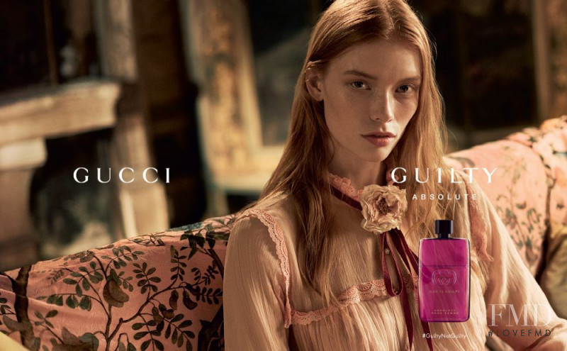 Julia Hafstrom featured in  the Gucci Fragrance Envy advertisement for Spring/Summer 2018