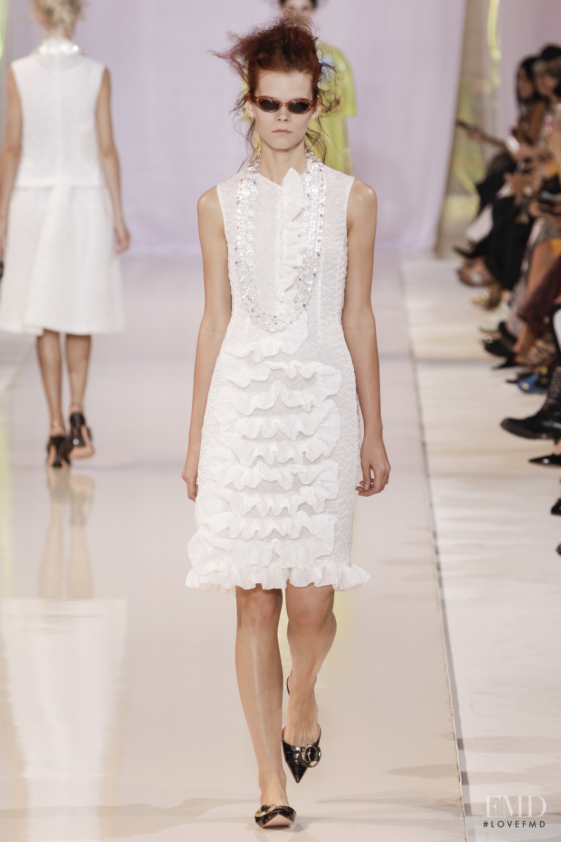 Irina Kravchenko featured in  the Rochas fashion show for Spring/Summer 2014