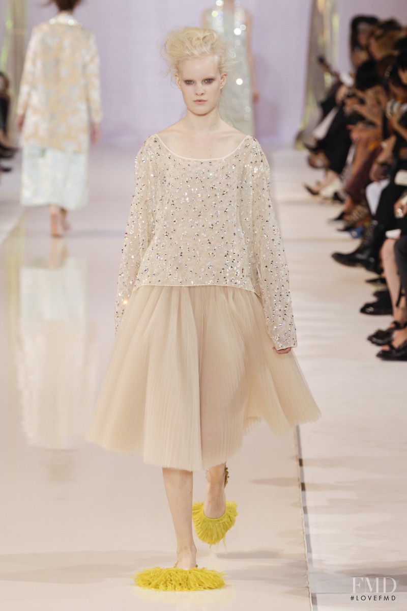Linn Arvidsson featured in  the Rochas fashion show for Spring/Summer 2014
