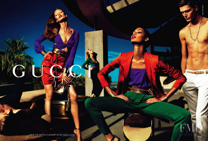 Joan Smalls featured in  the Gucci advertisement for Spring/Summer 2011