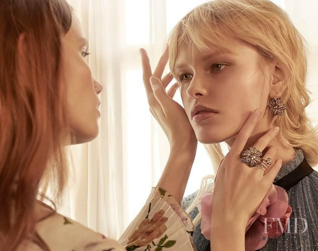 Polina Oganicheva featured in  the Gucci Jewelery & Watches advertisement for Pre-Fall 2016