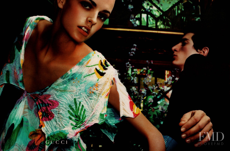 Jacquetta Wheeler featured in  the Gucci advertisement for Spring/Summer 1999