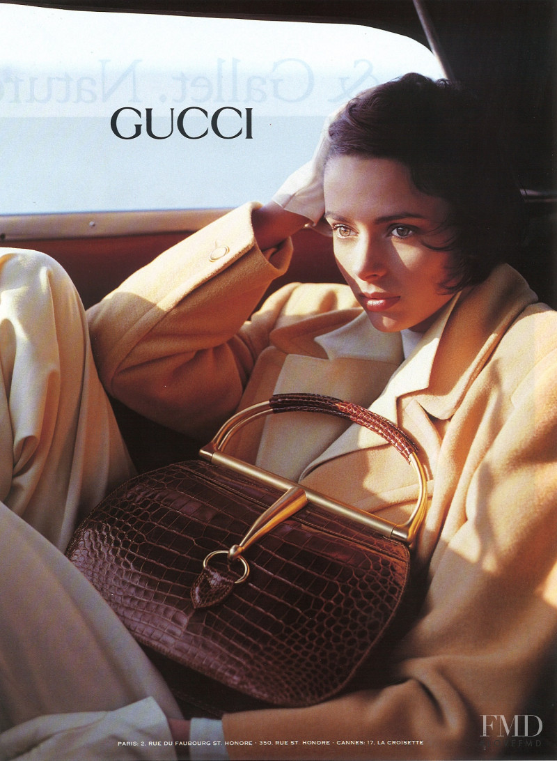 Heather Stewart-Whyte featured in  the Gucci advertisement for Autumn/Winter 1991