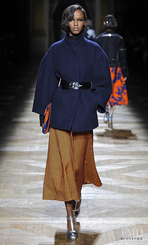 Leila Ndabirabe featured in  the Dries van Noten fashion show for Autumn/Winter 2014