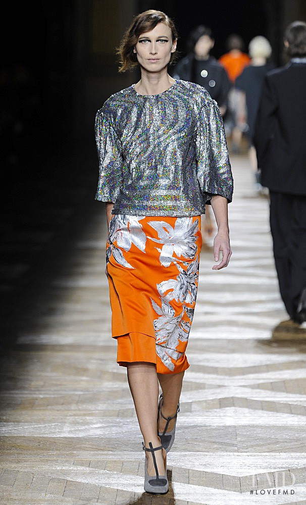 Sylvia van der Klooster featured in  the Dries van Noten fashion show for Autumn/Winter 2014