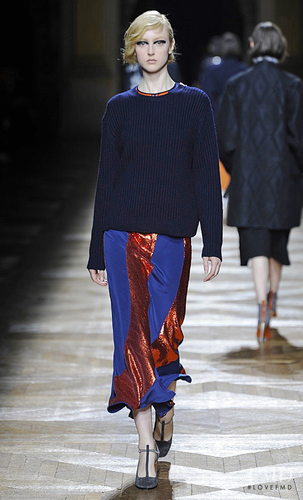 Frances Coombe featured in  the Dries van Noten fashion show for Autumn/Winter 2014