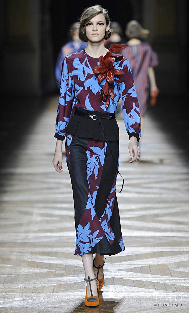 Kremi Otashliyska featured in  the Dries van Noten fashion show for Autumn/Winter 2014