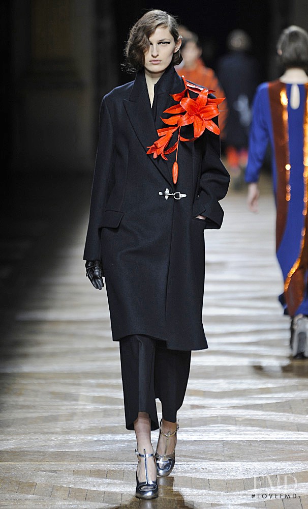 Zoe Huxford featured in  the Dries van Noten fashion show for Autumn/Winter 2014