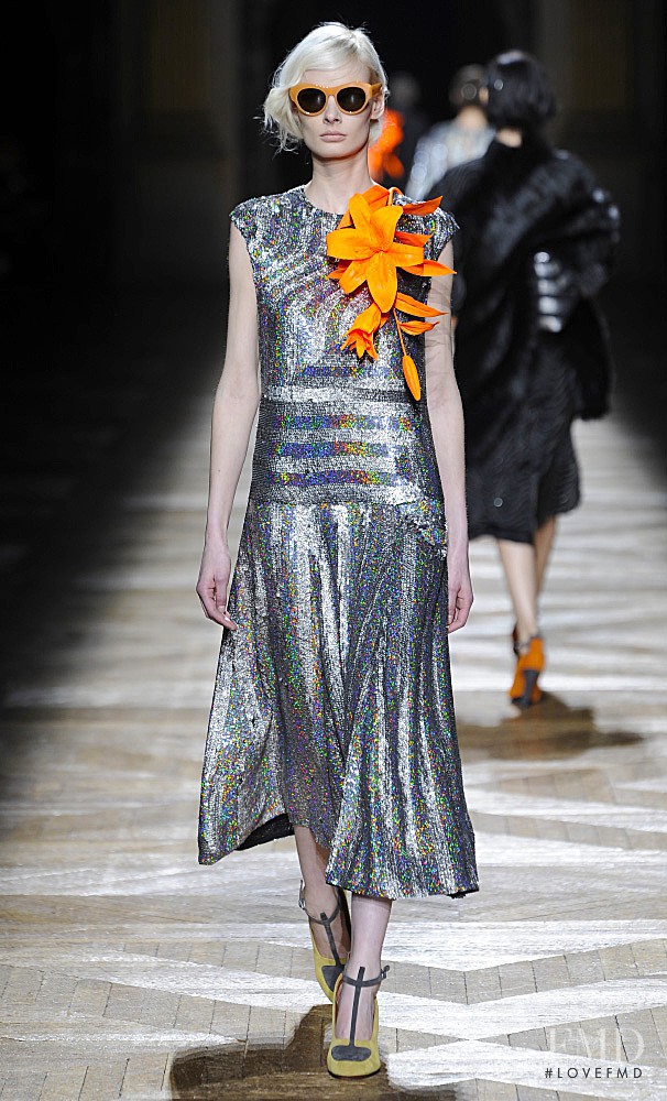 Irene Hiemstra featured in  the Dries van Noten fashion show for Autumn/Winter 2014