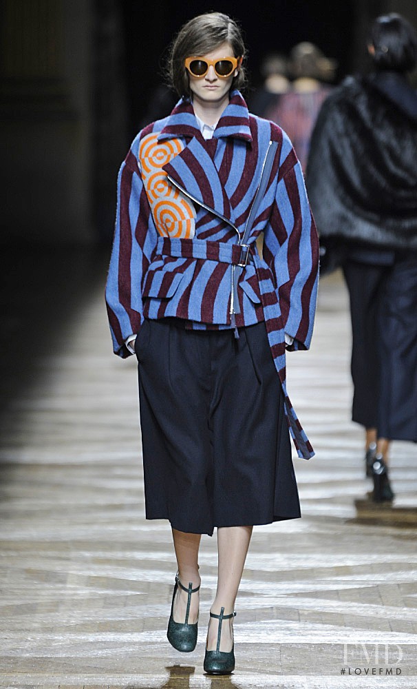 Carly Moore featured in  the Dries van Noten fashion show for Autumn/Winter 2014