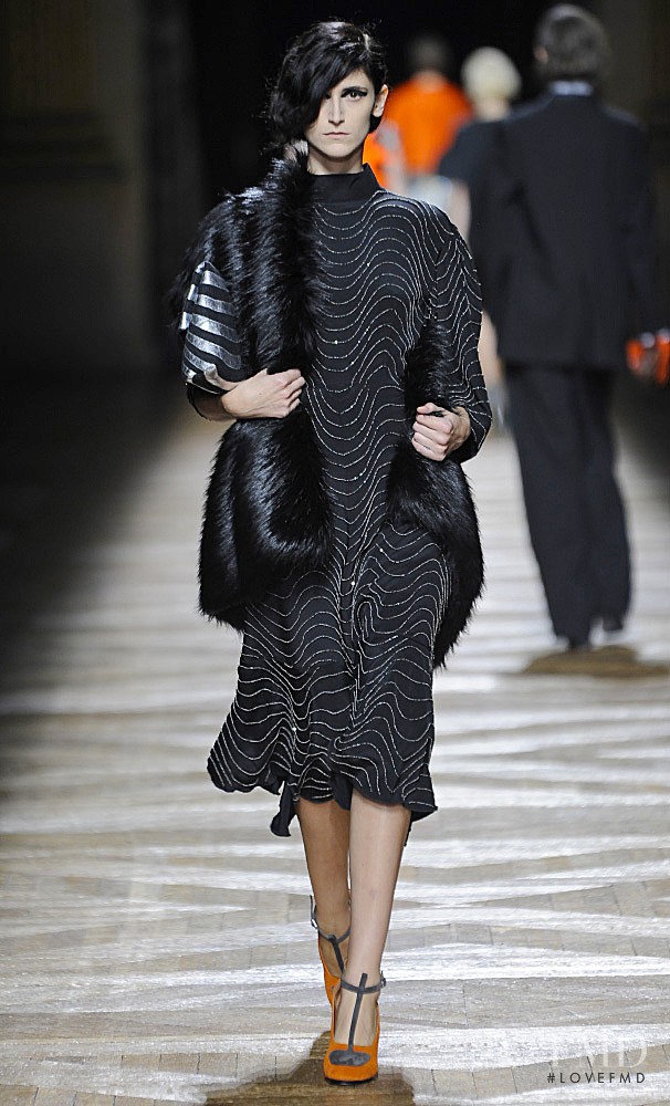 Daiane Conterato featured in  the Dries van Noten fashion show for Autumn/Winter 2014