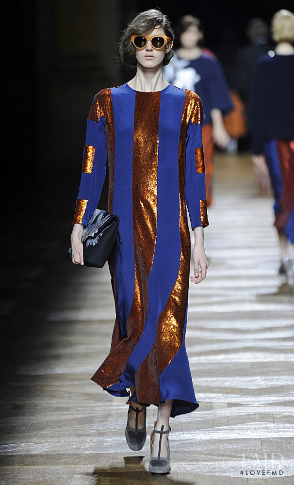 Josephine van Delden featured in  the Dries van Noten fashion show for Autumn/Winter 2014