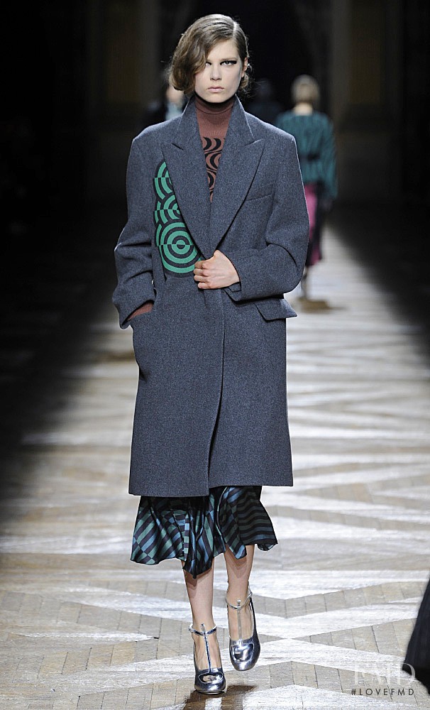Caroline Brasch Nielsen featured in  the Dries van Noten fashion show for Autumn/Winter 2014