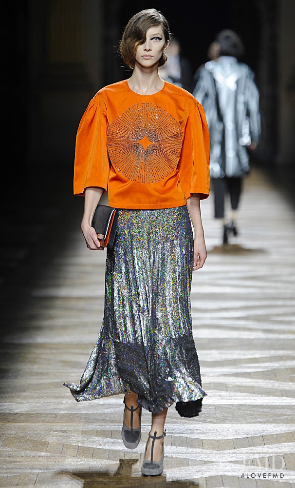 Alana Zimmer featured in  the Dries van Noten fashion show for Autumn/Winter 2014