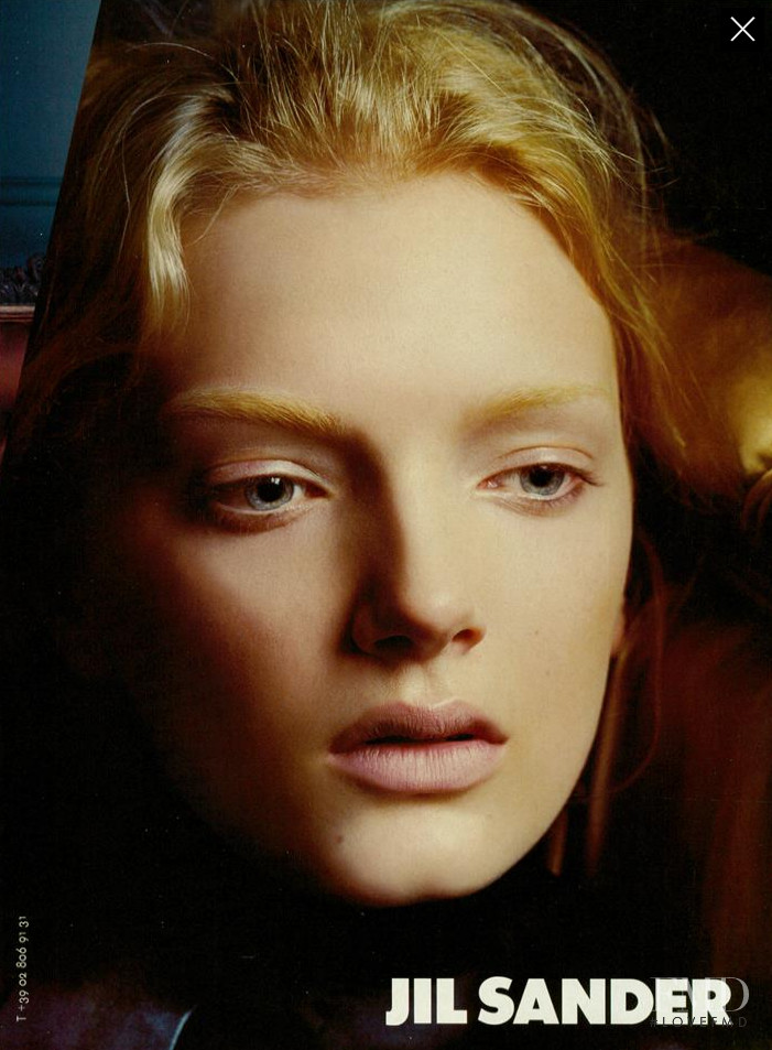 Lily Donaldson featured in  the Jil Sander advertisement for Autumn/Winter 2004