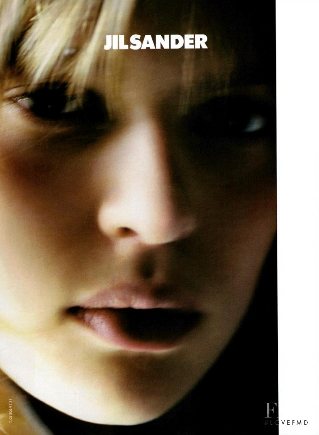 Elise Crombez featured in  the Jil Sander advertisement for Autumn/Winter 2003