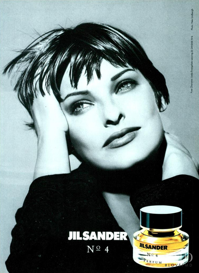 Linda Evangelista featured in  the Jil Sander "No. 4" Fragance advertisement for Autumn/Winter 1994