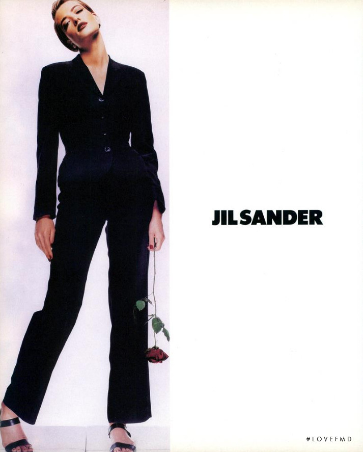 Tatjana Patitz featured in  the Jil Sander advertisement for Spring/Summer 1991